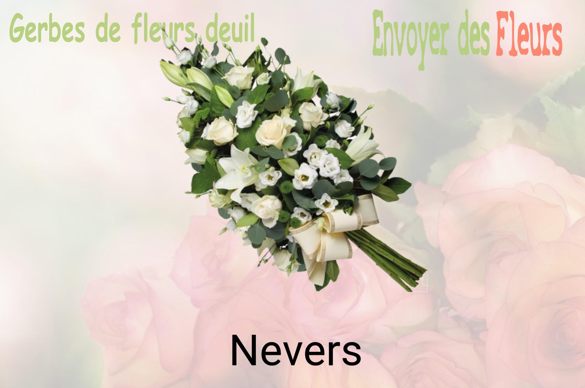 Gerbe de fleurs de deuil livrée à Nevers